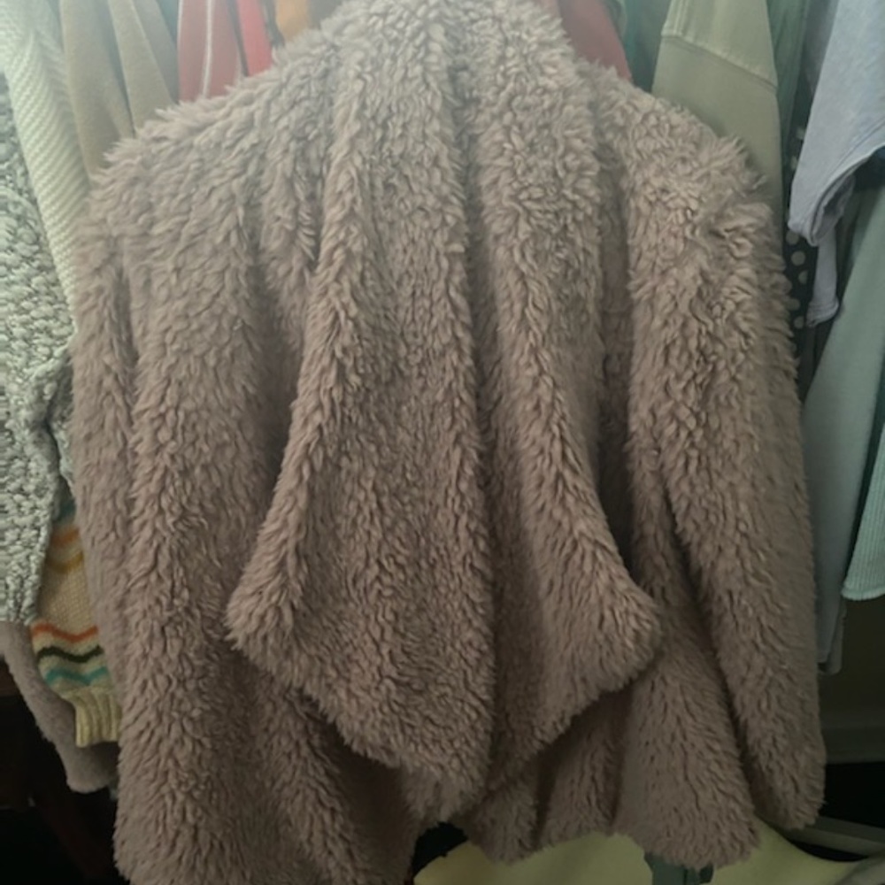 Pink/Purple Color Louise Paris Faux Fur Coat